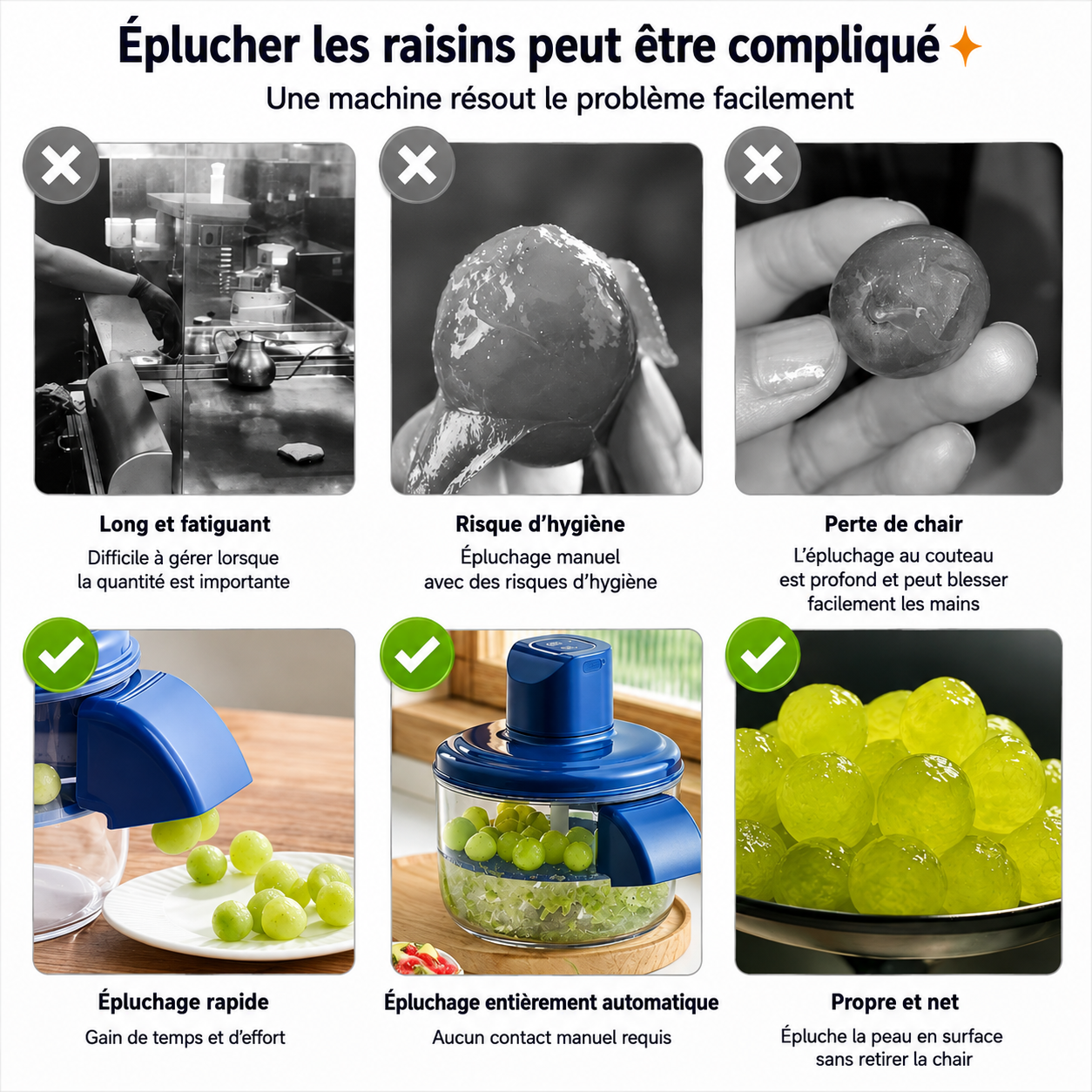 🍇 Éplucheur Électrique Multifonction — Épluchage Rapide et Sans Effort