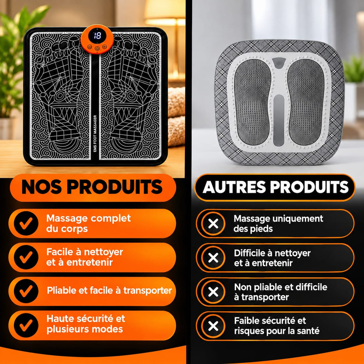 🦶 Tapis de Massage EMS – Relaxation et Bien-être à Domicile
