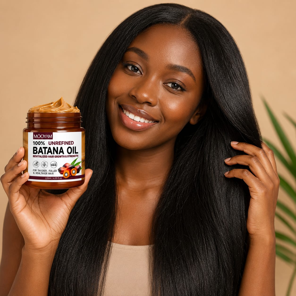 🌿 Huile de Batana – Cheveux Plus Longs, Plus Épais, Plus Forts