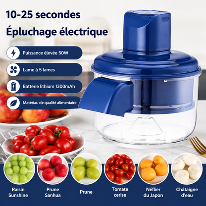 🍇 Éplucheur Électrique Multifonction — Épluchage Rapide et Sans Effort