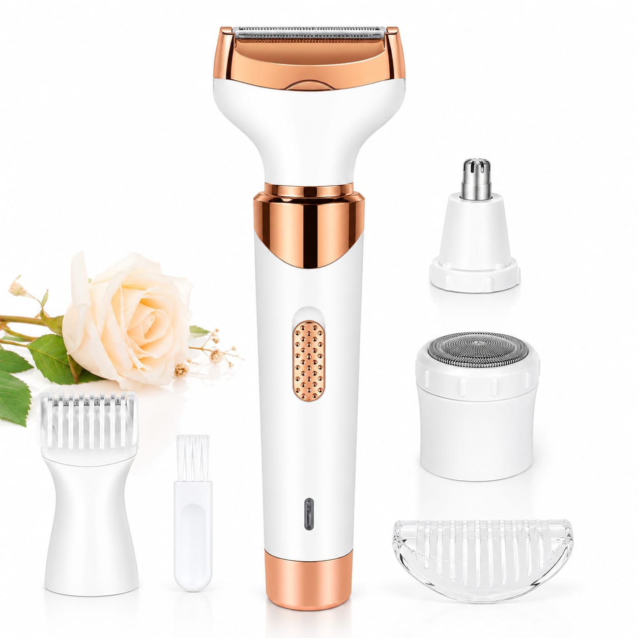 RASOIR ÉLECTRIQUE 4 EN 1 — Beauté Complète, Sans Fil