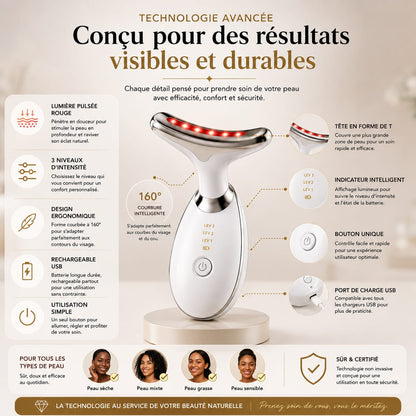 Appareil de Soin du Visage à Lumière LED